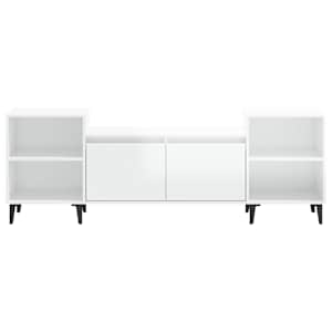 TV skříňka bílá s vysokým leskem 160x35x55 cm kompozitní dřevo - obrázek 5
