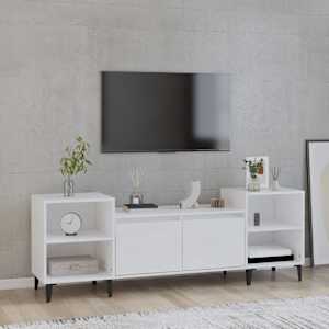 TV skříňka bílá s vysokým leskem 160x35x55 cm kompozitní dřevo - obrázek 1