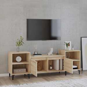 TV skříňka dub sonoma 160x35x55 cm kompozitní dřevo - obrázek 3