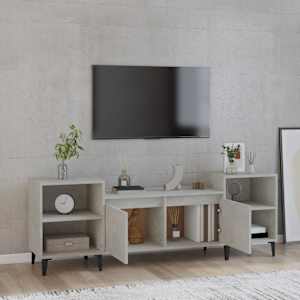 TV skříňka betonově šedá 160x35x55 cm kompozitní dřevo - obrázek 3