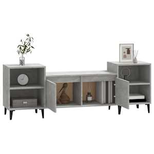 TV skříňka betonově šedá 160x35x55 cm kompozitní dřevo - obrázek 4