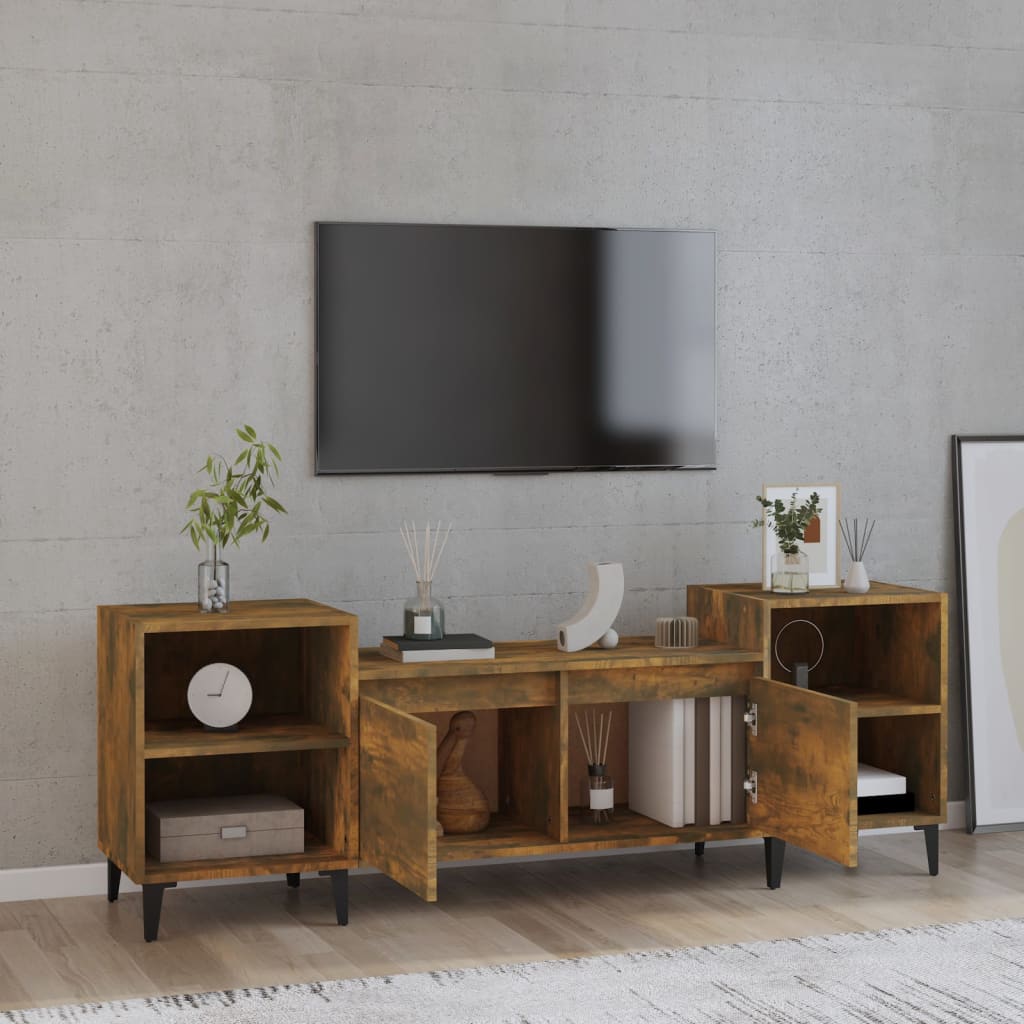 vidaXL Tv-meubel 160x35x55 cm bewerkt hout gerookt eikenkleurig afbeelding