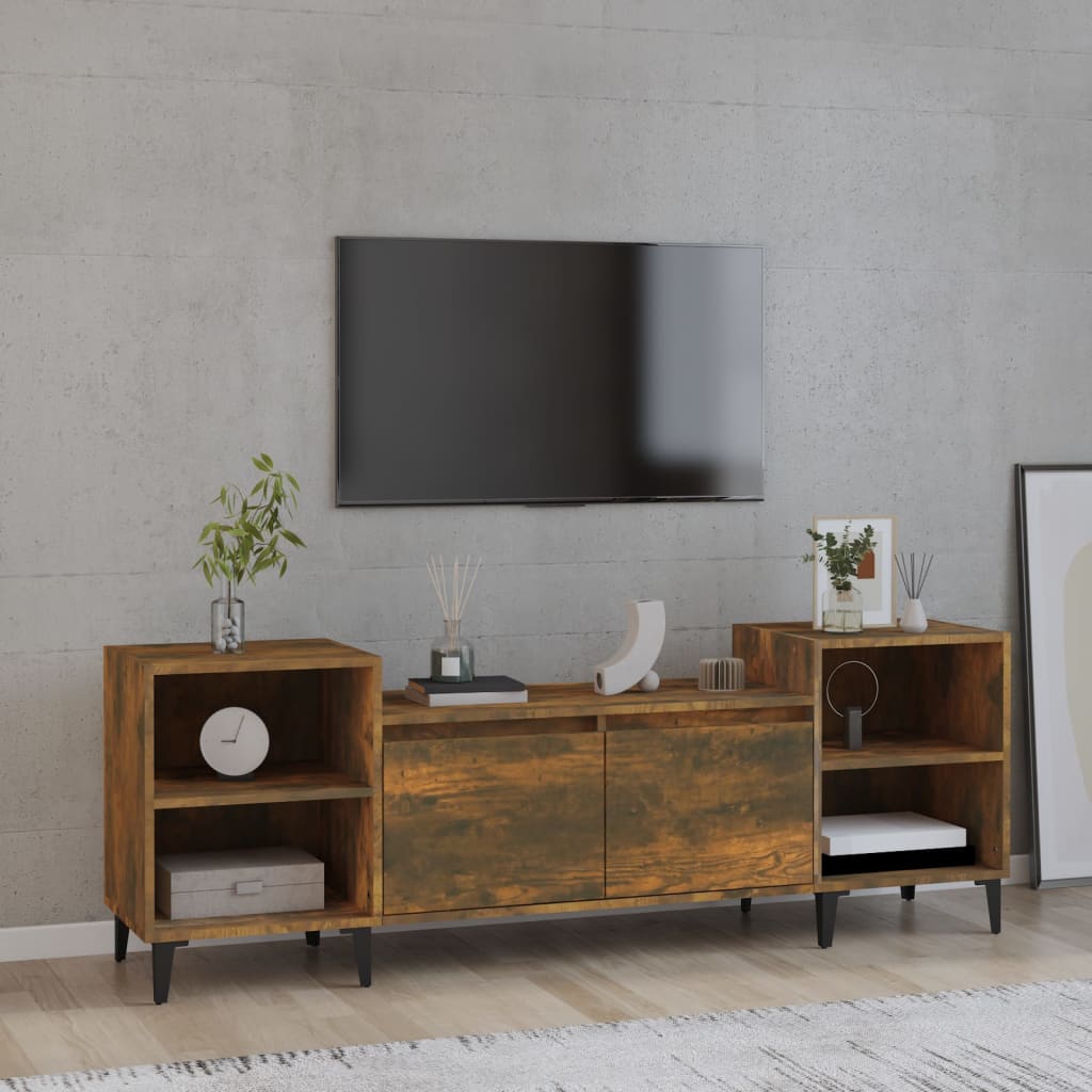 vida XL TV-Schrank Räuchereiche 160x 35x 55 cm Holzwerkstoff