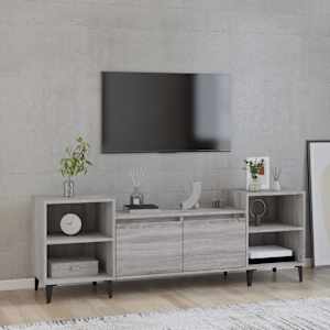 TV skříňka šedá sonoma 160x35x55 cm kompozitní dřevo - obrázek 1