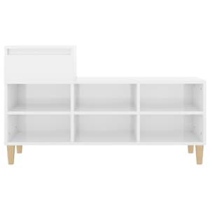 Botník bílý s vysokým leskem 102x36x60 cm kompozitní dřevo - obrázek 6