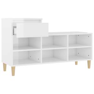 Botník bílý s vysokým leskem 102x36x60 cm kompozitní dřevo - obrázek 7