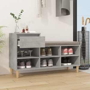 Botník betonově šedý 102x36x60 cm kompozitní dřevo - obrázek 3