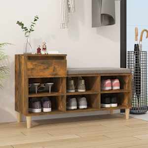 Omarica za čevlje dimljeni hrast 102x36x60 cm inženirski les