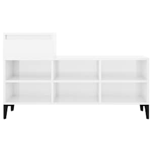 Botník bílý s vysokým leskem 102x36x60 cm kompozitní dřevo - obrázek 6
