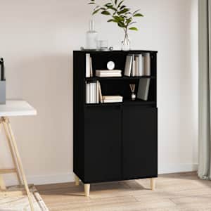 Skříň highboard černá 60 x 36 x 110 cm kompozitní dřevo - obrázek 1