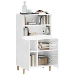 Skříň highboard bílá s vysokým leskem 60 x 36 x 110 cm kompozit - obrázek 6