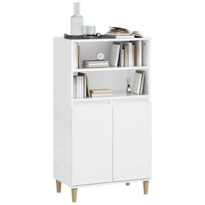 Skříň highboard bílá s vysokým leskem 60 x 36 x 110 cm kompozit - obrázek 7