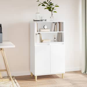 Skříň highboard bílá s vysokým leskem 60 x 36 x 110 cm kompozit - obrázek 1