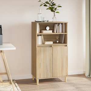 Skříň highboard dub sonoma 60 x 36 x 110 cm kompozitní dřevo - obrázek 1