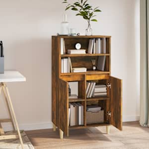 Skříň highboard kouřový dub 60 x 36 x 110 cm kompozitní dřevo - obrázek 5