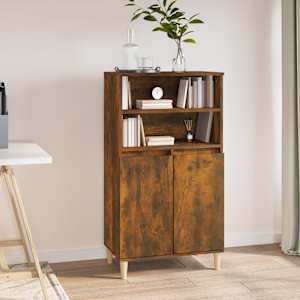 Skříň highboard kouřový dub 60 x 36 x 110 cm kompozitní dřevo - obrázek 1