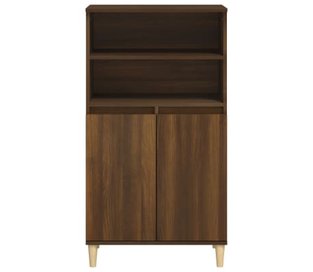 vidaXL Highboard Braun Eichen-Optik 60x36x110 cm Holzwerkstoff