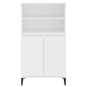 Skříň highboard bílá 60 x 36 x 110 cm kompozitní dřevo - obrázek 3