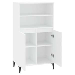 Skříň highboard bílá 60 x 36 x 110 cm kompozitní dřevo - obrázek 4