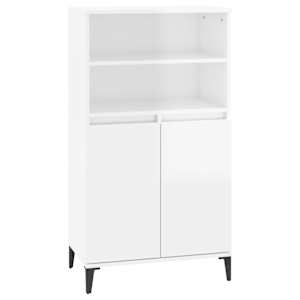 Skříň highboard bílá s vysokým leskem 60 x 36 x 110 cm kompozit - obrázek 2