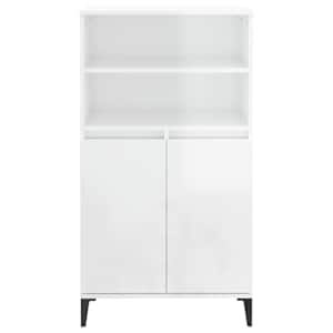 Skříň highboard bílá s vysokým leskem 60 x 36 x 110 cm kompozit - obrázek 3