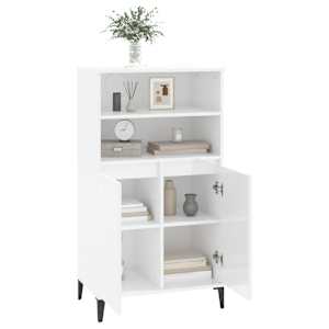 Skříň highboard bílá s vysokým leskem 60 x 36 x 110 cm kompozit - obrázek 7