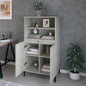Skříň highboard betonově šedá 60 x 36 x 110 cm kompozitní dřevo - obrázek 6