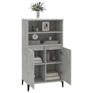 Skříň highboard betonově šedá 60 x 36 x 110 cm kompozitní dřevo - obrázek 7