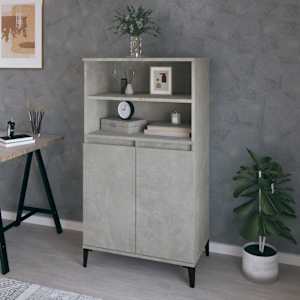 Skříň highboard betonově šedá 60 x 36 x 110 cm kompozitní dřevo - obrázek 1