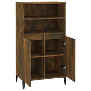 Skříň highboard kouřový dub 60 x 36 x 110 cm kompozitní dřevo - obrázek 4