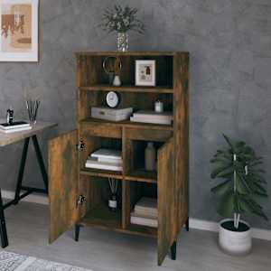 Skříň highboard kouřový dub 60 x 36 x 110 cm kompozitní dřevo - obrázek 6