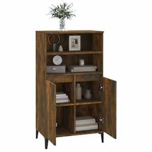 Skříň highboard kouřový dub 60 x 36 x 110 cm kompozitní dřevo - obrázek 7