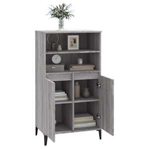 Skříň highboard šedá sonoma 60 x 36 x 110 cm kompozitní dřevo - obrázek 7