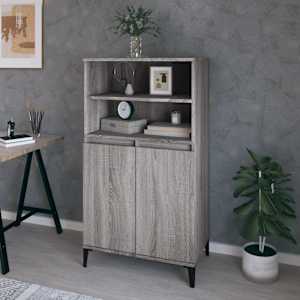 Skříň highboard šedá sonoma 60 x 36 x 110 cm kompozitní dřevo - obrázek 1