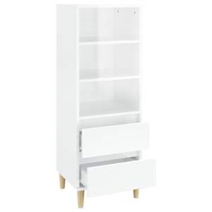 Skříň highboard bílá 40 x 36 x 110 cm kompozitní dřevo - obrázek 4