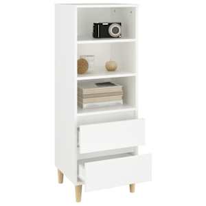 Skříň highboard bílá 40 x 36 x 110 cm kompozitní dřevo - obrázek 7