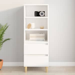 Skříň highboard bílá 40 x 36 x 110 cm kompozitní dřevo - obrázek 1