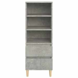 Skříň highboard betonově šedá 40 x 36 x 110 cm kompozitní dřevo - obrázek 3