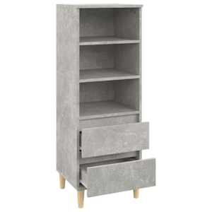 Skříň highboard betonově šedá 40 x 36 x 110 cm kompozitní dřevo - obrázek 4