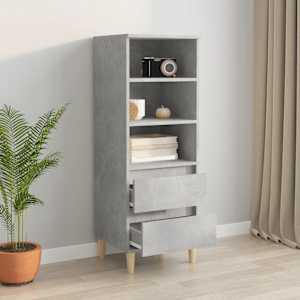 Skříň highboard betonově šedá 40 x 36 x 110 cm kompozitní dřevo - obrázek 6
