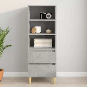 Skříň highboard betonově šedá 40 x 36 x 110 cm kompozitní dřevo - obrázek 1