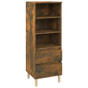 Skříň highboard kouřový dub 40 x 36 x 110 cm kompozitní dřevo - obrázek 2