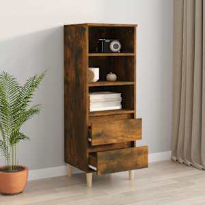 Skříň highboard kouřový dub 40 x 36 x 110 cm kompozitní dřevo - obrázek 6