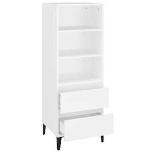 Skříň highboard bílá 40 x 36 x 110 cm kompozitní dřevo - obrázek 4