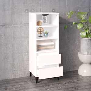 Skříň highboard bílá 40 x 36 x 110 cm kompozitní dřevo - obrázek 6