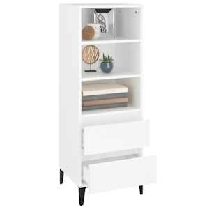 Skříň highboard bílá 40 x 36 x 110 cm kompozitní dřevo - obrázek 7