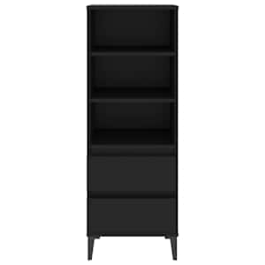 vidaXL Visoka omara črna 40x36x110 cm inženirski les