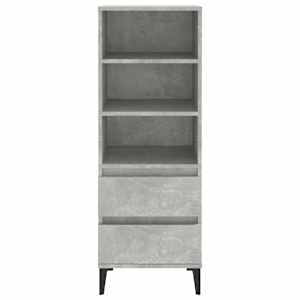 Skříň highboard betonově šedá 40 x 36 x 110 cm kompozitní dřevo - obrázek 3