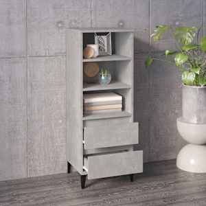 Skříň highboard betonově šedá 40 x 36 x 110 cm kompozitní dřevo - obrázek 6