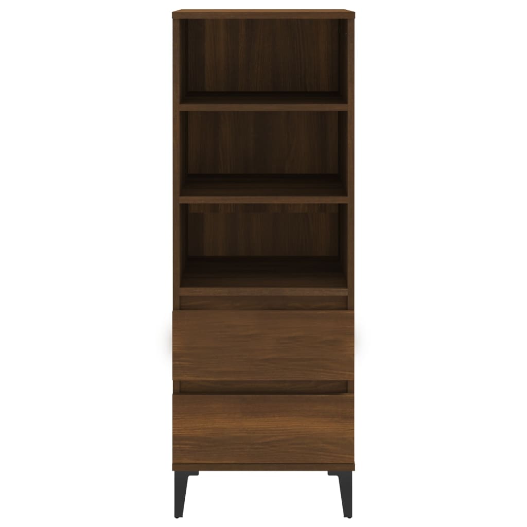 vidaXL Hoge kast 40x36x110 cm bewerkt hout bruineiken afbeelding